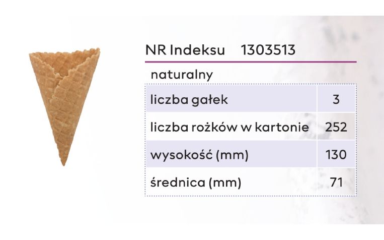 Rożek wafel do lodów