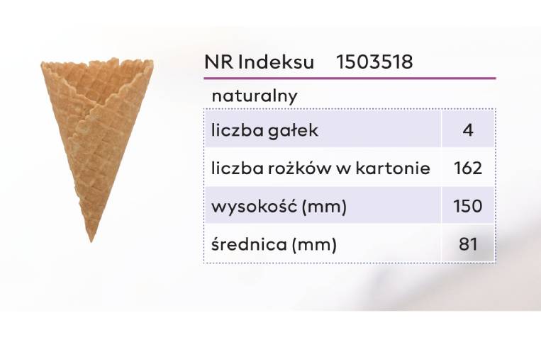 Rożek wafel do lodów
