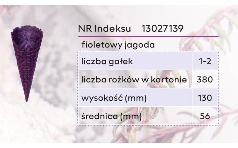 Rożek do lodów fioletowy