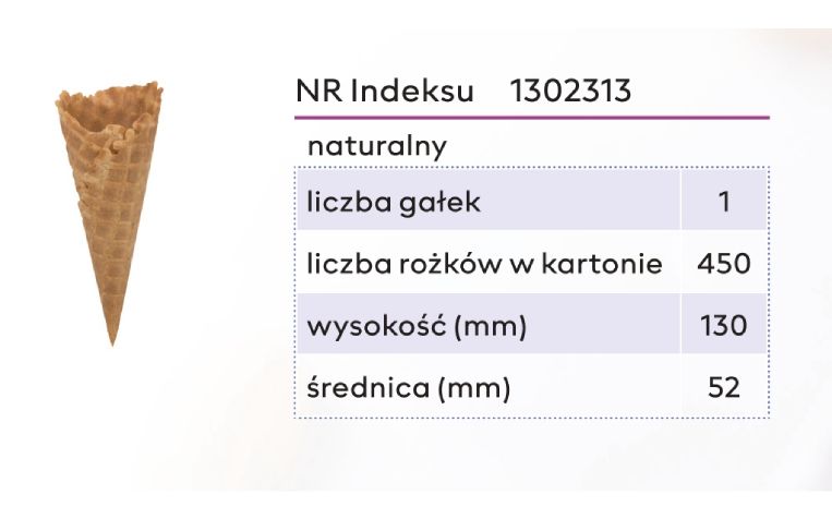 Rożek wafel do lodów
