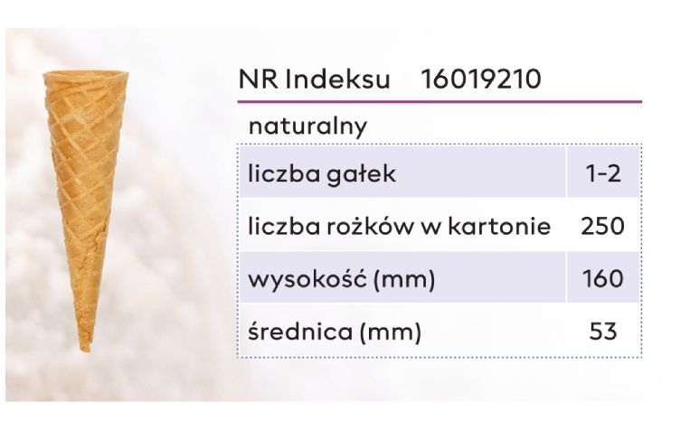 Rożek wafel do lodów